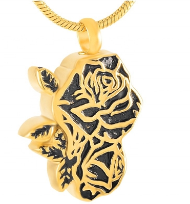 24K Gold Plated Stainless Steel Cremation Jewelry Mini Jar Memorial Locket for Ashes