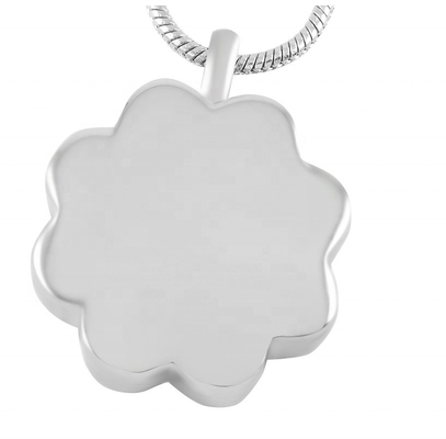 Stainless Steel Flower-Shaped Pendant Necklace for Ashes of Loved Ones Unique Design
