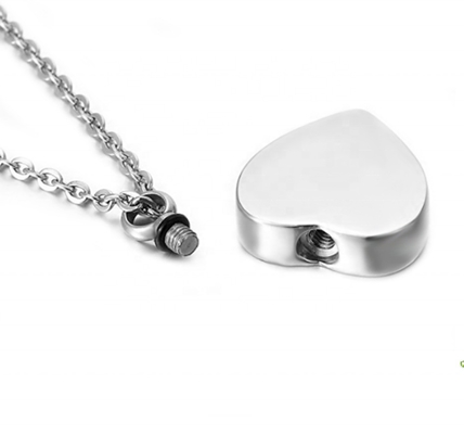 Stainless Steel Cremation Necklace for Ashes A Piece of My Heart Forever in Heaven