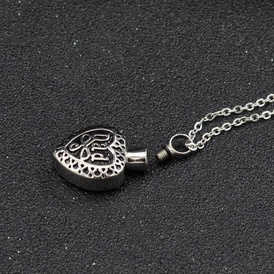Heart Shape Urn Necklace for Ashes Cremation Jewelry Keepsake Dad Memorial Pendants