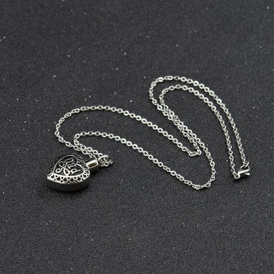 Heart Shape Urn Necklace for Ashes Cremation Jewelry Keepsake Dad Memorial Pendants