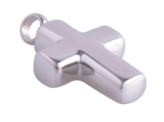 Unique Designs Classic Stainless Steel Cross Urn Pendant for Memorializing Loved Ones