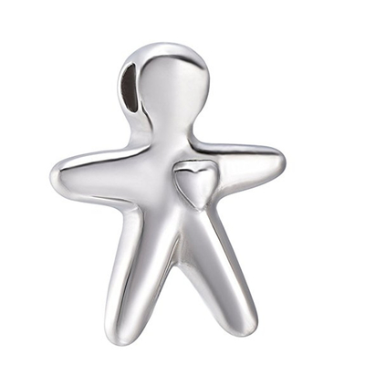 Stainless Steel Memorial Jewelry Necklace Featuring CNC Inlay Technology and Body Shape