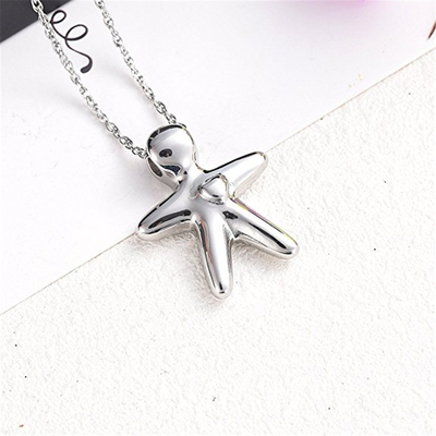 Stainless Steel Memorial Jewelry Necklace Featuring CNC Inlay Technology and Body Shape