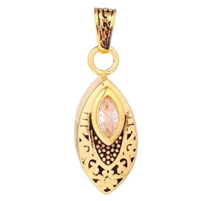Stainless Steel Crystal Rhinestone Oval Cremation Pet Ash Holder Urn Keepsake Pendant