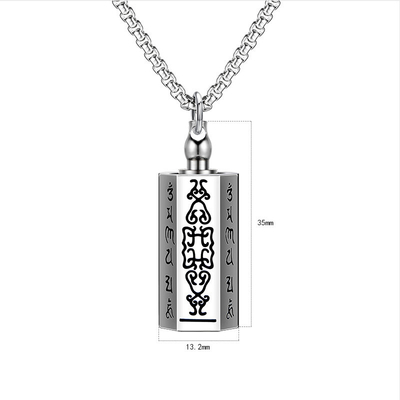 Charm Pendants Can Contain Scriptures Shurangama Mantra Pendant with Kawu Box Attached