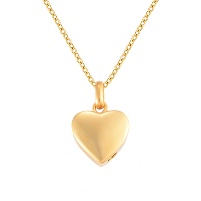8 Year's Experience Stainless Steel Simple Classic Heart Type Open Urn Memorial Necklace Pendant