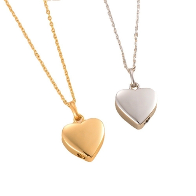 8 Year's Experience Stainless Steel Simple Classic Heart Type Open Urn Memorial Necklace Pendant