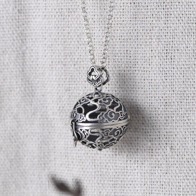 S925 Silver Vintage Craft Silver Sachet Ball Pendant for Mould Making and Sample Making