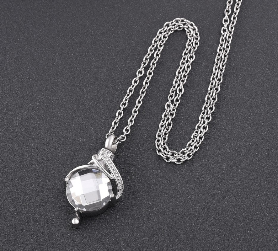 Water Drop Ashes Holder Keepsake Fashionable Cremation Pendant for Women