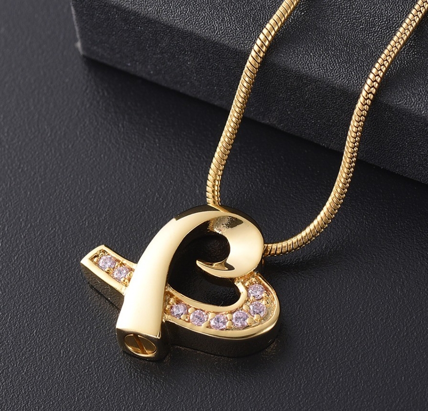 Stainless Steel Love Bow Tie Heart Cremation Jewelry with Crystal Inlay Gift Occasion