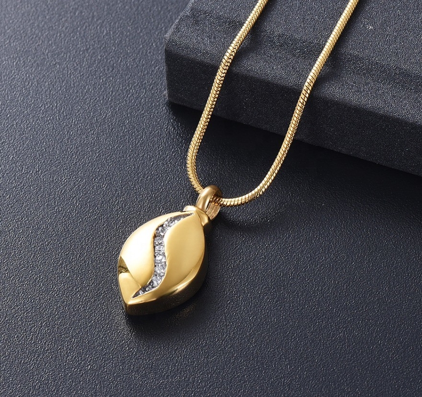Clear Zircon Inlay Teardrop Keepsake Urn Jewelry for Ashes Secret Pendant in Silver