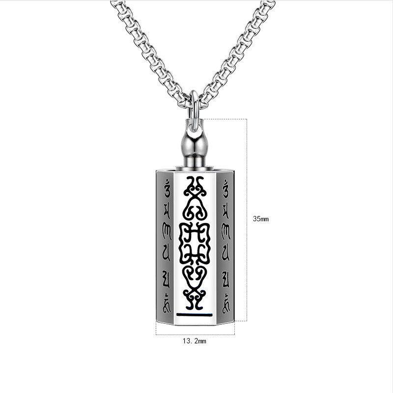 Charm Pendants Can Contain Scriptures Shurangama Mantra Pendant with Kawu Box Attached